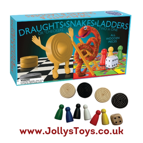 Snakes & Ladders and Draughts Set